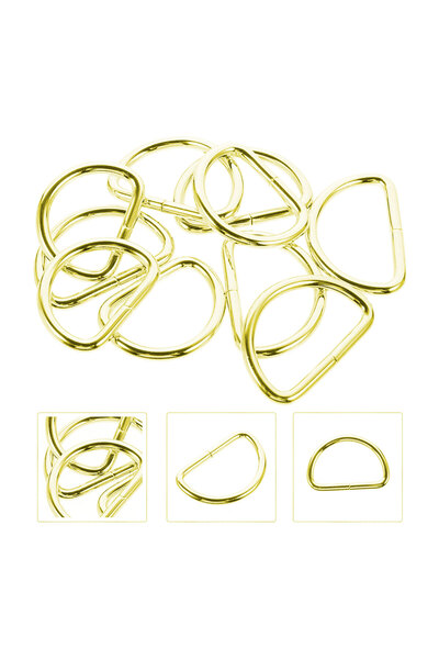 TT Tahtakale Toptancıları Inel de montare pentru breloc D Inel de conectare pentru geanta 24x16MM (1000 buc) Aur
