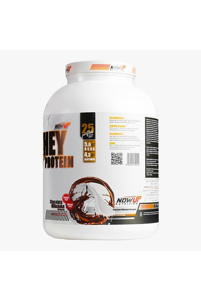 NOWUP NUTRITION 100% Whey Protein Powder 2160 Gr |   Chocolate Flavored |   60 Service |   25g Protein