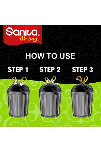 Sanita Abu Rabta garbage bags, 50 gallons, 25 bags
