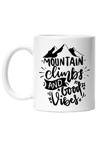 StoryGift Romania Cana cu textul in engleza "Mountain climbs and good vibes" ...