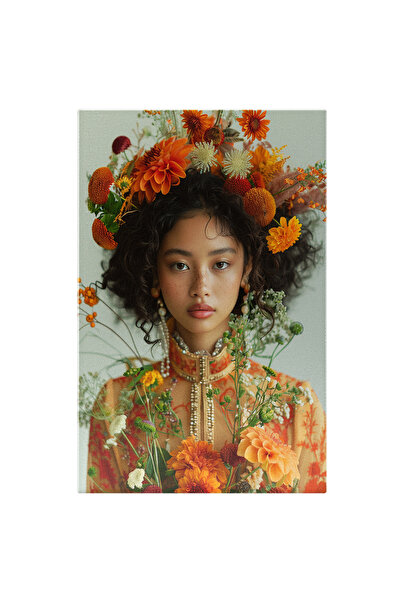 StoryGift Romania Tablou Canvas Fantezia Florală În Prezentarea Fetei Asiatic...