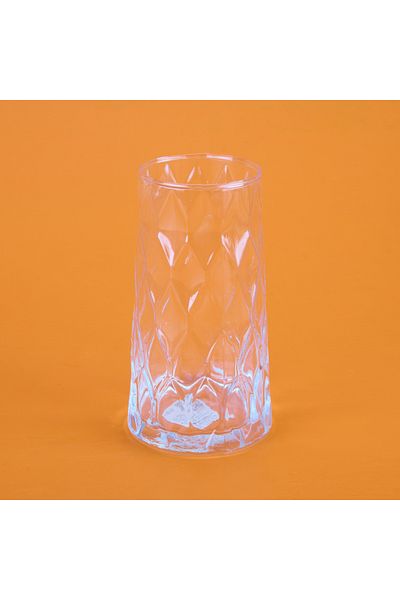 İpek Silk Lattice Glass Cup - Transparent - 520 ml