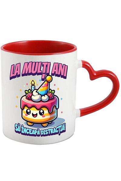 StoryGift Romania Mug Birthday Cake Happy Birthday – Let the Fun Begin, 330ml, Ceramic with Man, With,STG