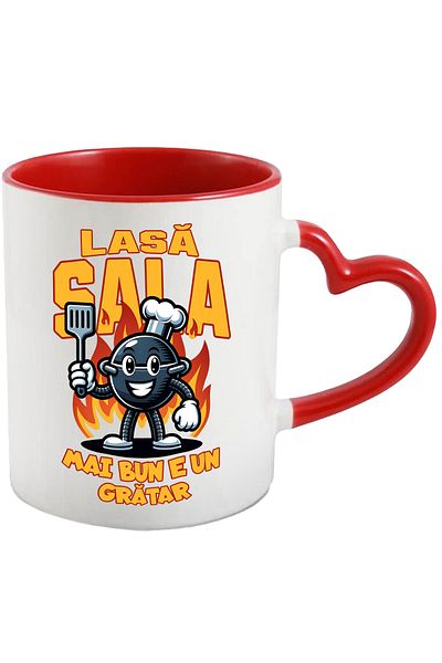StoryGift Romania Happy Grill Mug Funny Text Let's Go Grilling is tastier, 330ml, Ceramic, With,STG