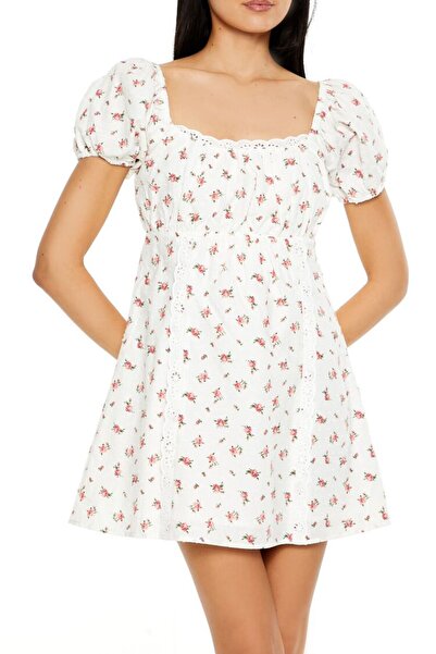Forever 21 Çiçek Desenli Mini Elbise