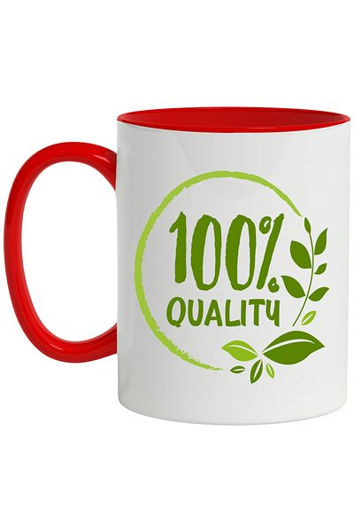StoryGift Romania Mug With Message In English 100% Quality, Circle, Leaves, Branch, Natural, Multicolor, With ,STG