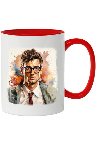StoryGift Romania Mug With Jeff Goldblum, Actor, Artist, Movie Star, Multicolor 330 ml, Ceramic, With,STG