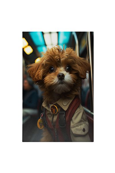 StoryGift Romania Canvas Painting 40 x 25CM The Wonder Exposed Train Traveler The Scared Puppy Challenge, STG
