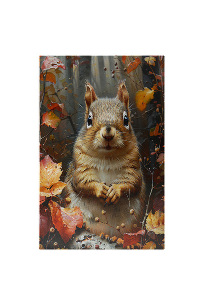 StoryGift Romania Tablou Canvas: Veverița Din Alun Cu Blănița Udă Își Ascunde...