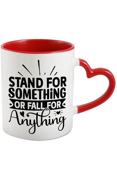 StoryGift Romania Mug with hearts and a message that encourages you to believe in something/represent something with , With ,STG