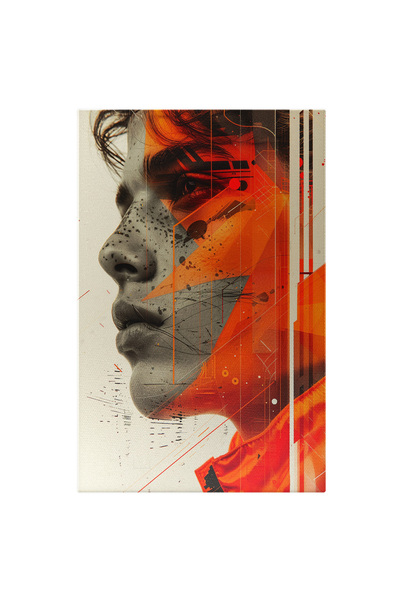 StoryGift Romania Tablou Canvas Portret Barbat Cu Ochii Luminati Si Pistrui Cu Sprancene Stufoase In Geaca Porto