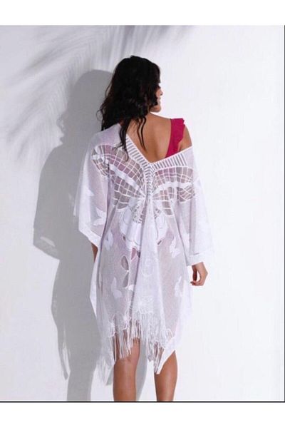 Bysenby Bysen Butterfly Patterned Beach Pareo - Loose Dress