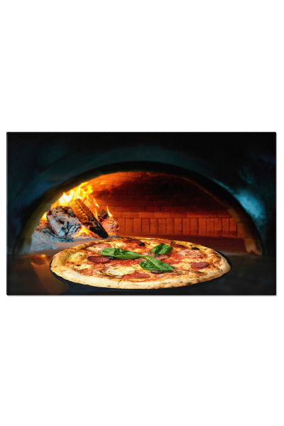 StoryGift Romania Tablou Canvas: Pregatirea Pizzei La Flacarile Cuptorului - ...