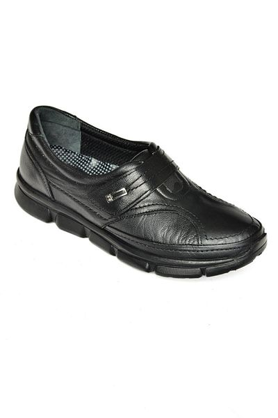 Fox Shoes P555190103 Μαύρο γνήσιο δέρμα Comfort Orthopedic Sole Γυναικεία παπούτσια