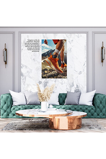 StoryGift Romania Tablou Canvas Adidasi Sport Portocali Perfecti pentru Drumetiile pe Munte si Sport Foarte Como