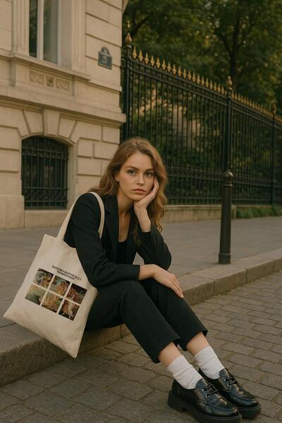 Çınar Bez Çanta Venüsün Doğumu Baskılı Ham Bez Çanta