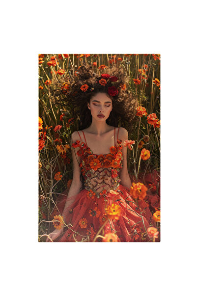 StoryGift Romania Tablou Canvas: Îmbrățișată De Petalele Florilor Câmpului - ...