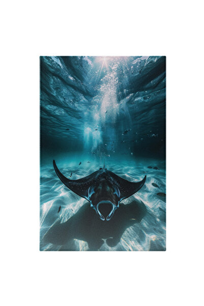 StoryGift Romania Tablou Canvas: Coborârea În Adânc A Pisicii De Mare Apa Cur...