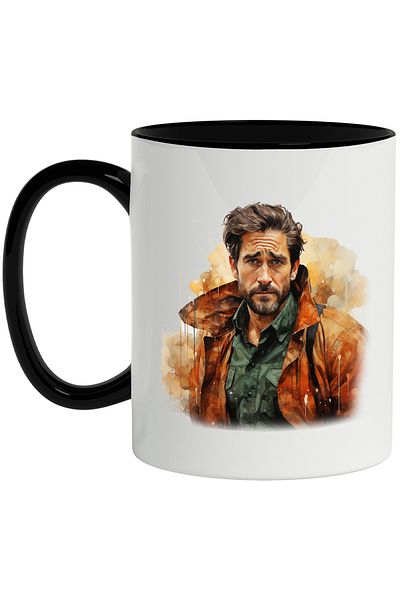 StoryGift Romania Mug With Jake Gyllenhaal, Actor, Celebrity, Hollywood, Multicolor 330 ml, Ceram, With ,STG