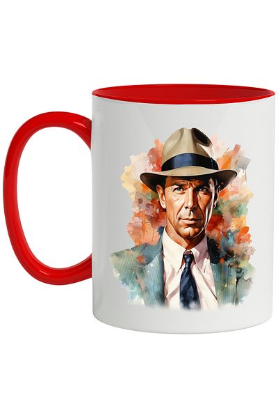 StoryGift Romania Mug With Frank Sinatra, Singer, Celebrity, Actor, Multicolor 330 ml, Ceramic, With ,STG