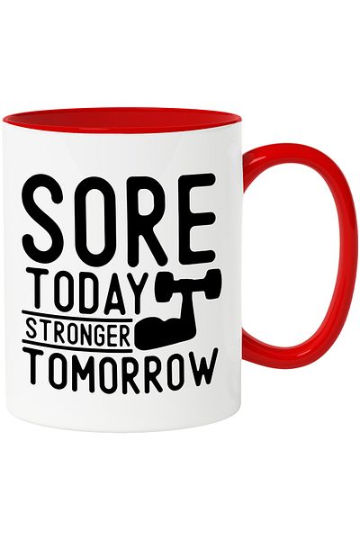 StoryGift Romania Mug with text in English "Inflamed/swollen today, stronger tomorrow" with Ro, Cu, STG Handle