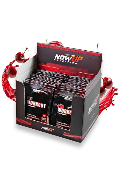 NOWUP NUTRITION Pre-workout Saşe 30x12g | Vişne Aromalı Antrenman Öncesi Enerji Takviyesi