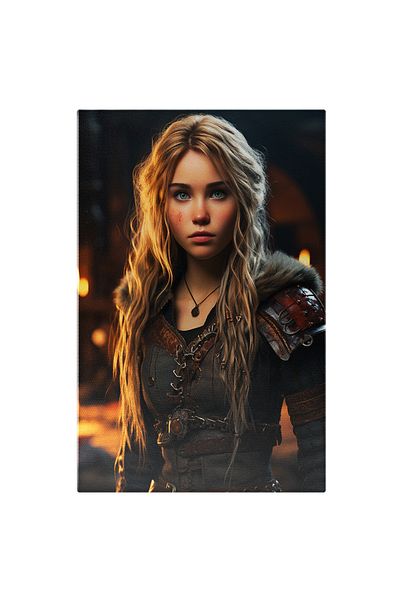 StoryGift Romania Canvas Painting 100 x 70CM Portrait of the character Astrid from the movie How to Train Your Dragon, STG