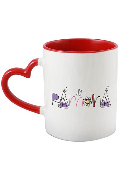 StoryGift Romania Mug With Name Ramona, School, Chemistry, Materials, Algebra, Geometry, 330ml, Ceram, With, STG