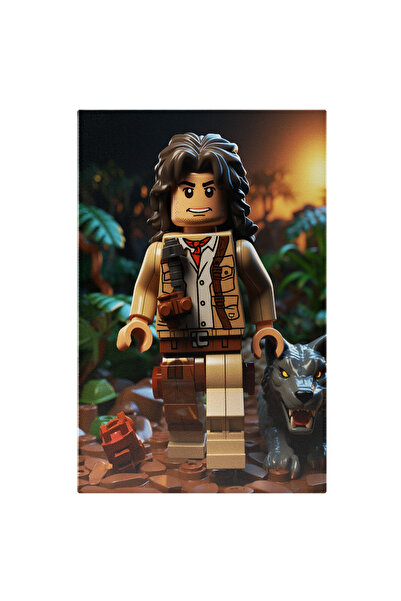 StoryGift Romania Canvas Painting 70 x 50CM Explorer in the Jungle with Big B...