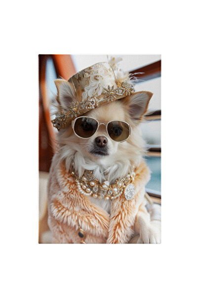StoryGift Romania Tablou Canvas Bijuterii Și Accesorii Canine, Ochelari Aurii...