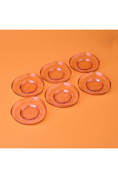 Evidea Kitchen Kronos 6-Piece Tea Plate - Amber - 12 cm