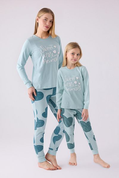 Rolypoly Heart Mother Daughter Pajamas Set, Each Age Group Has Different Prices!! !