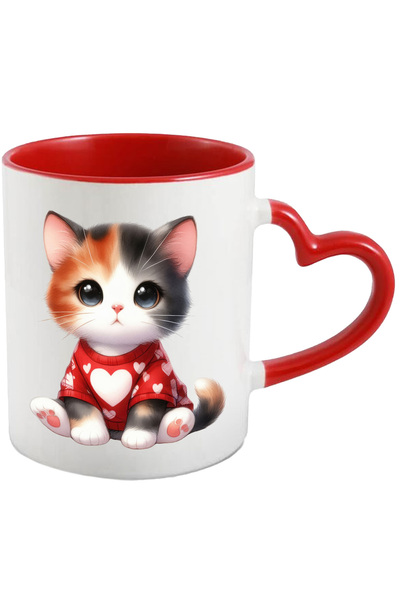 StoryGift Romania Cana cu o pisicuta serioasa | ilustratie | poarta o bluza c...