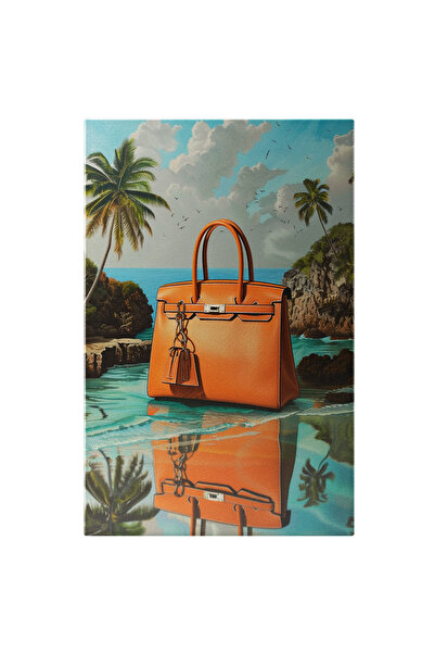 StoryGift Romania Tablou Canvas Marea Albastra Senina Langa Stanci Si Palmier...