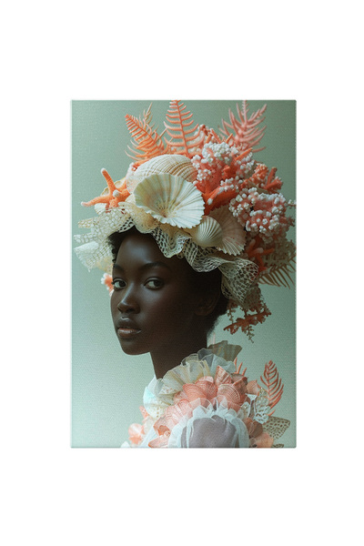 StoryGift Romania Tablou Canvas Frumusețea Domniței Cu Piele De Cafea Ascunsă...