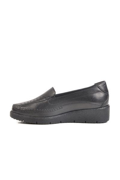 AYAKMOD Black Skin Anatomical Genuine Leather Women's Casual Shoes Bb096 Z