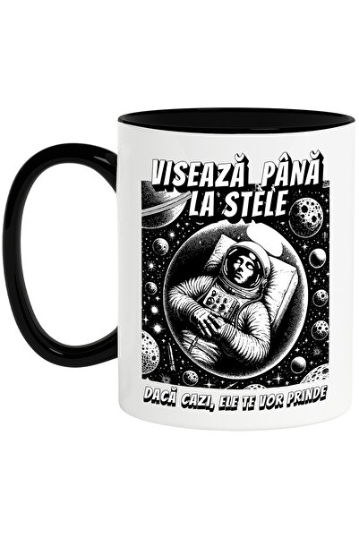 StoryGift Romania Cana Astronaut vis. VISEAZA PANA LA STELE, 330ml, Ceramica ...