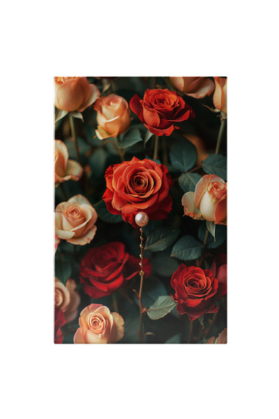 StoryGift Romania Tablou Canvas Trandafirii Înfloriți Din Gradină Și Bijuteri...