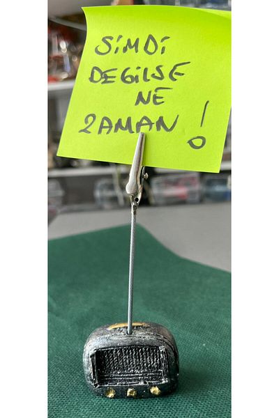 EREN Mini Radio Gray Polyester Paper Holder Notebook-Very Stylish-Cute Send Mini Message to Loved Ones