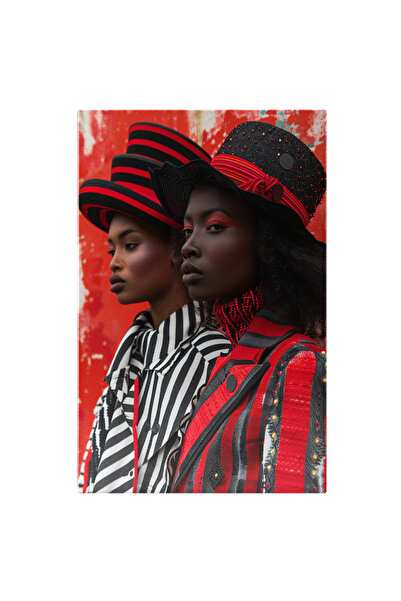 StoryGift Romania Tablou Canvas Black Women Doua Femei Cu Pielea Neagra Imbra...