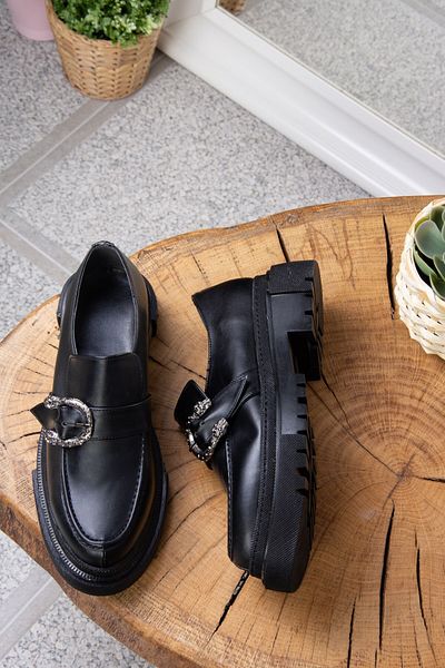 Fox Shoes Черни метални ежедневни дамски обувки K294760109