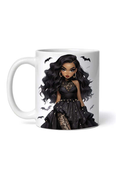 OEM Cană albă personalizată, Păpușa Demon Aisha, INOVATIX®. 330ml