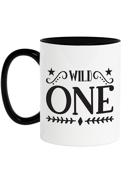 StoryGift Romania Mug with stars for those who are wilder with Black Handle, With Black Handle STG,STG