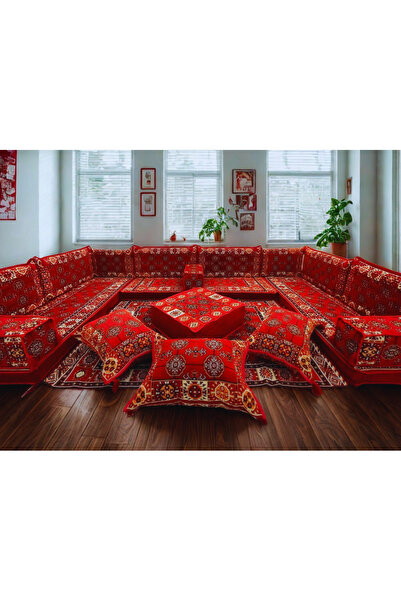 daireden 19 Parça | 10cm Yükseklik Şark Köşesi Takımı | Yıkanabilir Kılıf | S...