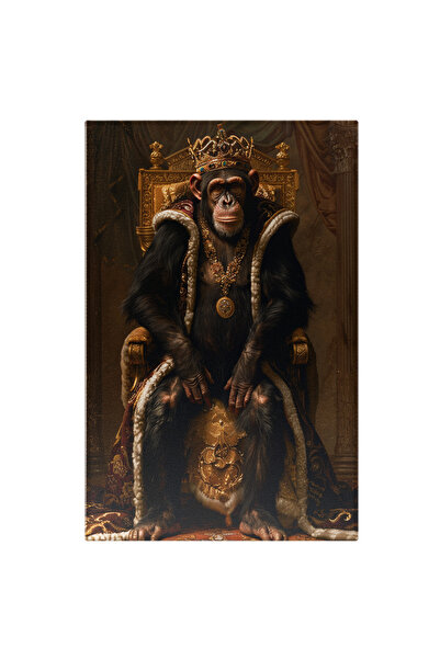 StoryGift Romania Tablou Canvas Împăratul Cimpanzeu Seful Absolut Al Maimuțim...