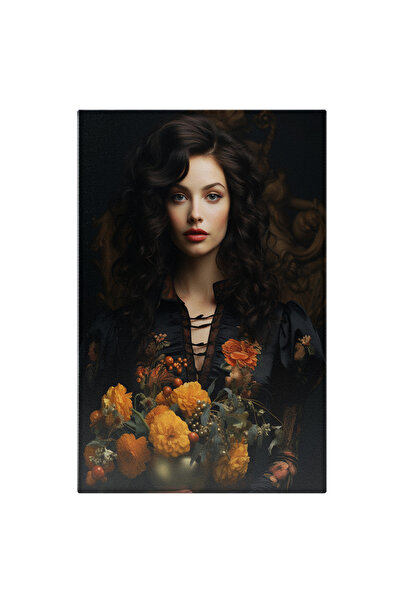 StoryGift Romania Tablou Canvas: Portretul Unei Femei Frumoase Care Tine Nist...