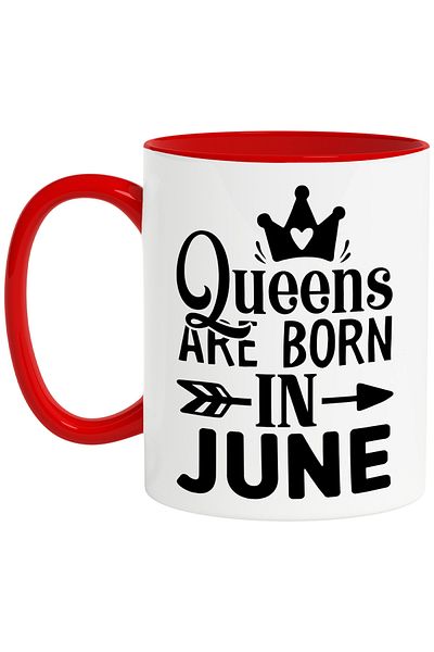 StoryGift Romania Mug for those who believe that queens are born in June - crown with M, Cu, STG
