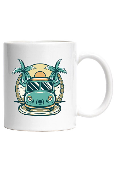 StoryGift Romania Cana Cu Palmieri, Apus, Ocean, Furgoneta, Calatorie, Vara, ...