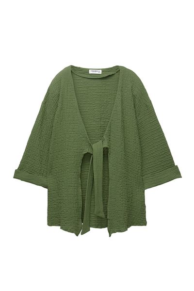 Pull & Bear Rustic blouse with front knot