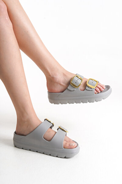 Riccon Γυναικείες Παντόφλες Teflaema 001222 Γκρι